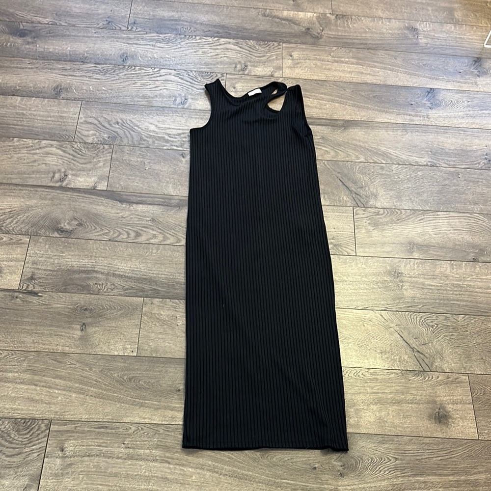 Zara Black One Shoulder Sheath Dress